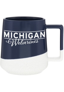 Michigan Wolverines 17oz Shagreen Ceramic Mug - White