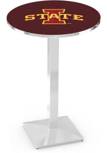 Iowa State Cyclones Chrome Square Base Pub Table