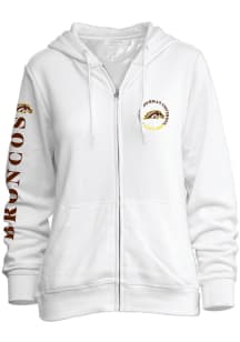 Western Michigan Broncos Womens White Comfy Long Sleeve Full Zip Jacket