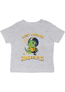 Vive La Fete West Virginia Mountaineers Infant Dino-Riffic Short Sleeve T-Shirt Grey