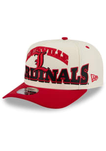 New Era Louisville Cardinals March Madness Big Font 9FIFTY A-Frame Adjustable Hat - White