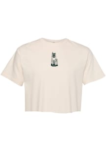 Summit Sportswear Michigan State Spartans Womens Ivory Institute Short Sleeve T-Shirt