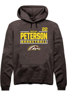 Declan Peterson Western Michigan Broncos Mens Brown NIL Stacked Box Player Hood