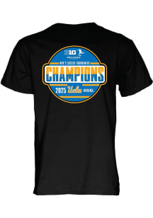 Blue 84 UCLA Bruins Black Big Ten Men's Soccer Tournament Champions Short Sleeve T Shirt