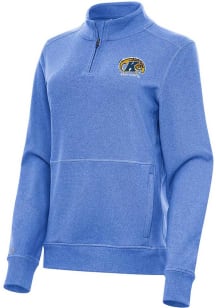 Antigua Kent State Golden Flashes Womens Navy Blue Crush Qtr Zip