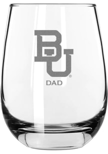 Baylor Bears Dad 15oz Stemless Wine Glass - White