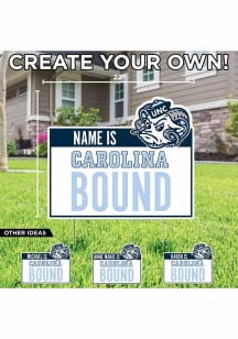 North Carolina Tar Heels Personalized School Bound Yard Sign - White