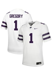 Wendell Gregory  Nike K-State Wildcats White NIL Name And Number Football Jersey