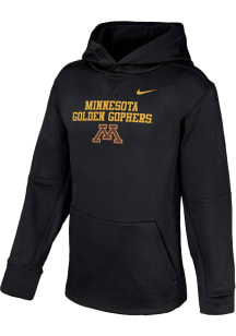 Nike Minnesota Golden Gophers Youth Black Primary Logo Long Sleeve Hoodie
