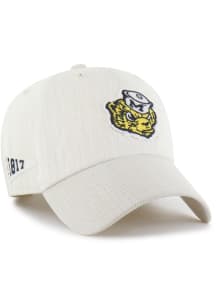 47 Michigan Wolverines Slub Twill Clean Up Adjustable Hat - White