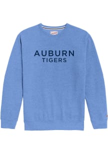 Auburn Tigers Mens Light Blue Heritage Classic Block Mascot Long Sleeve Fashion Sweatshirt