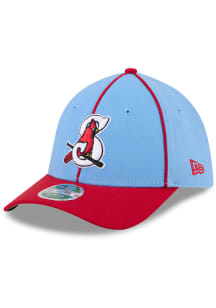 New Era Springfield Cardinals Mens Light Blue 2026 MiLB Player Replica 39THIRTY M Crown Flex Hat