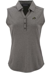 Cutter and Buck Colorado Buffaloes Womens Black Forge Eco Polo Shirt