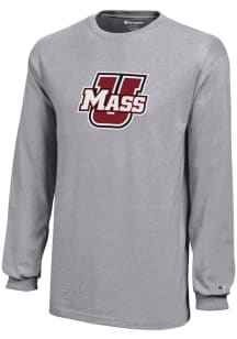 Champion Massachusetts Minutemen Youth Grey Core Long Sleeve T-Shirt