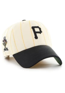 47 Pittsburgh Pirates Rawlings Pin Stripe Clean Up Adjustable Hat - White