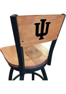 Indiana Hoosiers Maple Seat Maple Back Swivel Pub Stool - Brown
