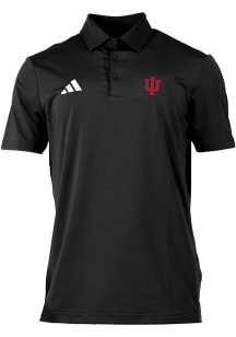 Adidas Indiana Hoosiers Mens Black Heat Seal Ultimate 365 Short Sleeve Polo