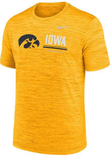 Nike Iowa Hawkeyes Gold DriFit Velocity Short Sleeve T Shirt