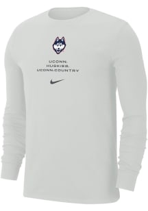Nike UConn Huskies Ash Dri-Fit Core Long Sleeve T Shirt