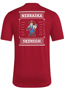 Adidas Nebraska Cornhuskers Red Locker Football Icon Short Sleeve T Shirt