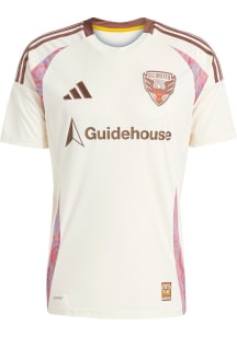 DC United Mens Adidas Replica Soccer 25-26 Away Jersey - White