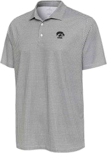 Antigua Iowa Hawkeyes Mens Black Breeze Short Sleeve Polo