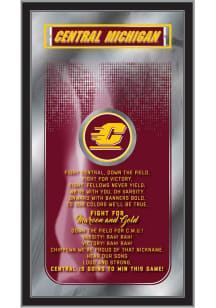Central Michigan Chippewas Fight Song Hanging Back Bar Mirror