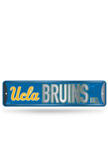 UCLA Bruins Primary 4x15 Metal Street Sign - Silver