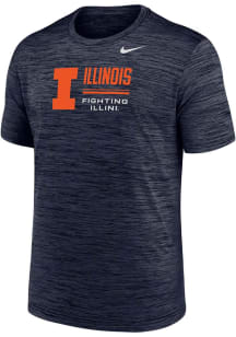 Nike Illinois Fighting Illini Navy Blue Velocity Legend Short Sleeve T Shirt