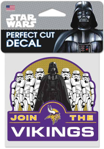 Minnesota Vikings Vader and Clones Auto Decal - Purple