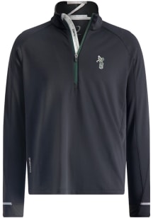 Zero Restriction Michigan State Spartans Mens Black Z425 Long Sleeve Qtr Zip Pullover