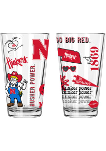 Nebraska Cornhuskers Loco 2 Pack 16oz Pint Glass - Clear