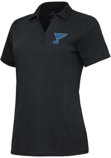 Antigua St Louis Blues Womens Ash Tribute Short Sleeve Polo Shirt