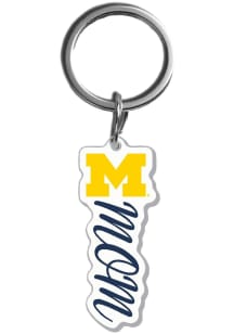 Michigan Wolverines Mom Acrylic Keychain - Navy Blue