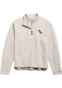 William & Mary Tribe Womens Ivory Highland Qtr Zip