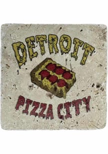 Detroit Pizza City Coaster - Red
