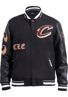 Mens Cleveland Cavaliers Pro Standard Mens Old English Wool Heavyweight Jacket - Black