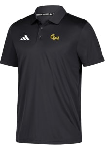 Adidas George Mason University Mens Black Primary Logo Short Sleeve Polo