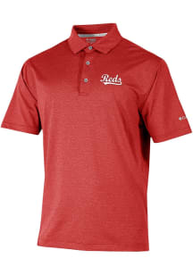 Columbia Cincinnati Reds Mens Red Sand Tee Short Sleeve Polo