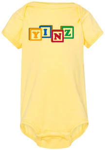 Summit Sportswear Pittsburgh Baby Yellow Yinz Short Sleeve One Piece