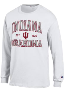 Champion Indiana Hoosiers White Est. Date Grandma Jersey Long Sleeve T Shirt