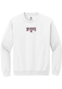 Summit Sportswear Missouri State Bears Mens White Embroidered Long Sleeve Crew Sweatshirt