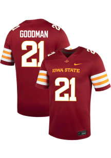 Duhron Goodman  Nike Iowa State Cyclones Cardinal Red NIL Name And Number Football Jersey