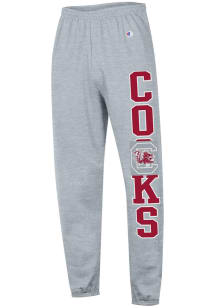 Champion South Carolina Gamecocks Mens Grey Primary Team Name Banded Sweatpants
