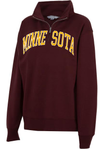 Minnesota Golden Gophers Womens Maroon Sport Fleece Qtr Zip