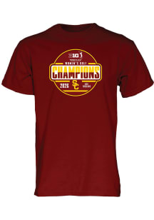 Blue 84 USC Trojans Cardinal 2026 Big Ten Women's Golf Tournament Champions Locker Room Short Slee..