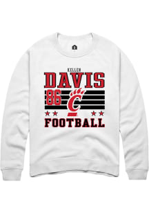 Kellen Davis Cincinnati Bearcats Mens White Football NIL Striped Player Crew