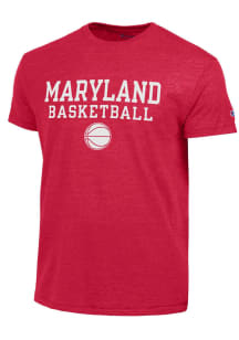 Champion Maryland Terrapins Red Mens Basketball Short Sleeve Fashion T Shirt