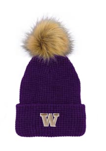 LogoFit Washington Huskies Purple Belgian Womens Knit Hat
