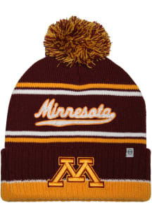 Minnesota Golden Gophers Maroon Chenille Script Mens Knit Hat